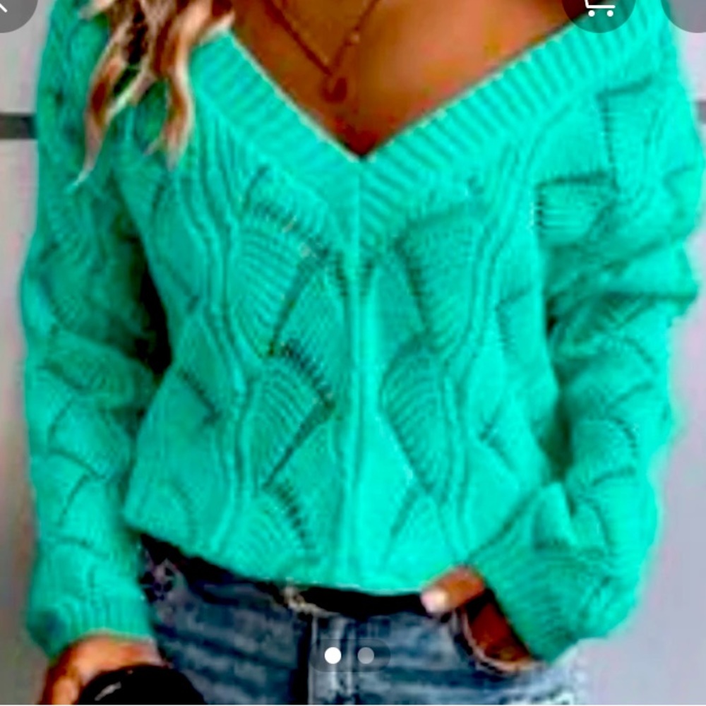 gorgeous seafoam teal sweater